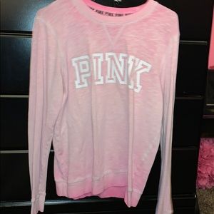 pink long sleeve shirt